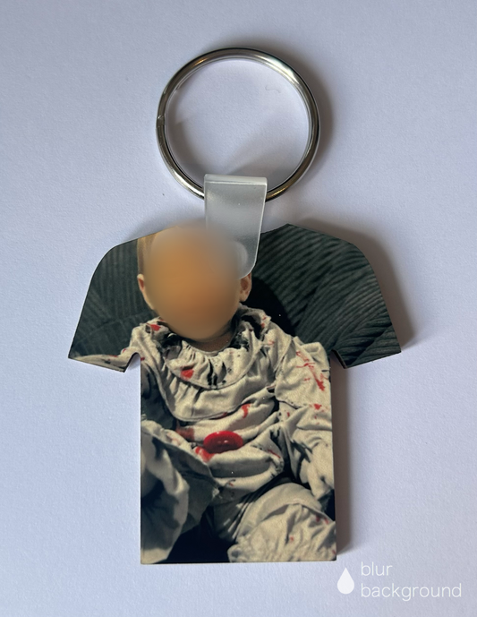 Personalised MDF Shirt Keyring