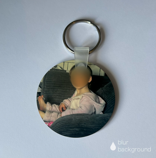 Personalised MDF Circle Keyring